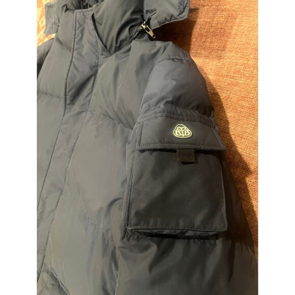 Brooks Brothers Men's Down Parka with detachable Fur-lined Hood Navy Blue L - Picture 5 of 8